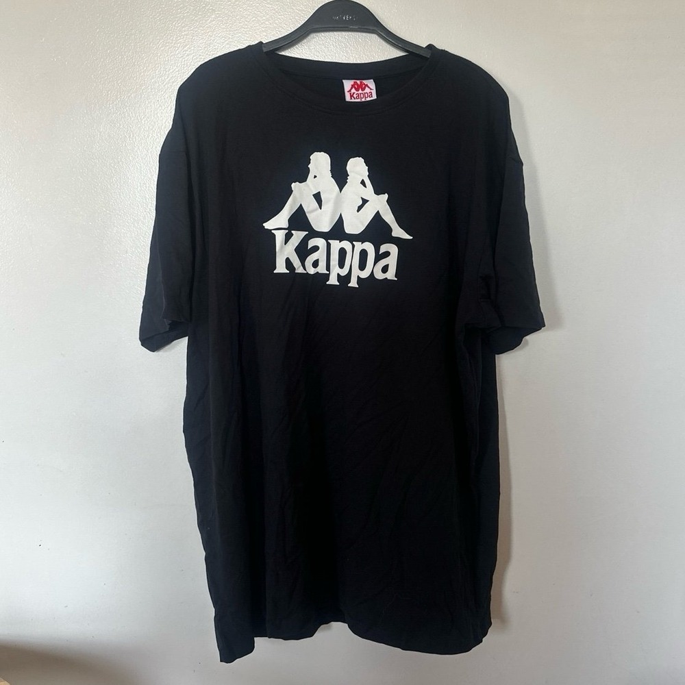 NWT Kappa Authentic Estessi Black White Logo Short Sleeve Tee Shirt 3XL